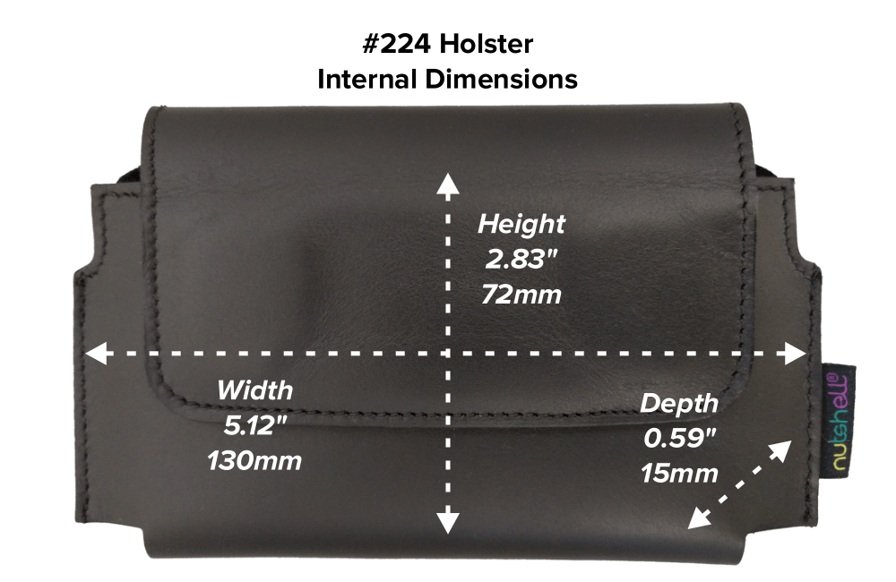 Nutshell #224 Horizontal Belt Case -130x72x15mm - Nutshell